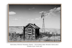 Windmill wall art – Great Plains landscape photography print by Debra Gail Fine Art