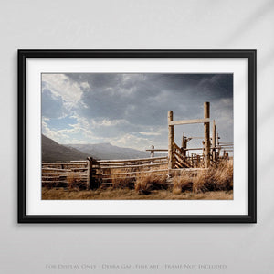 Farmhouse window wall art – rustic farmhouse architecture print by Debra Gail Fine Art