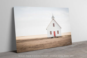 Old country church wall art – Kansas prairie fine art photography by Debra Gail Fine Art