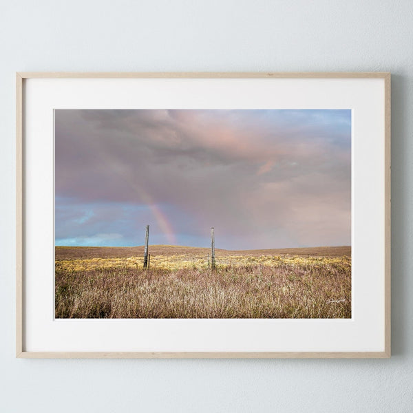 Debra Gail Fine Art Photo Print / 10x8 FLINT HILLS RAINBOW - LANDSCAPE ART PRINT