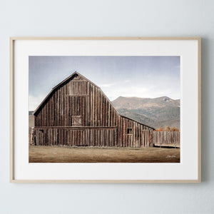Old barn wall art canvas print – western decor by Debra Gail Fine Art