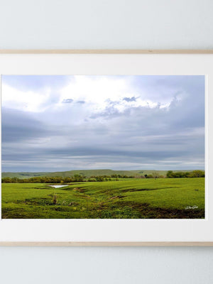 Kansas Flint Hills wall art – sunrise prairie landscape photography by Debra Gail Fine Art