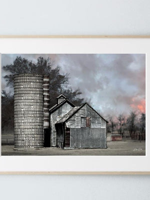 Rustic barn wall art – Kansas prairie fine art photography by Debra Gail Fine Art