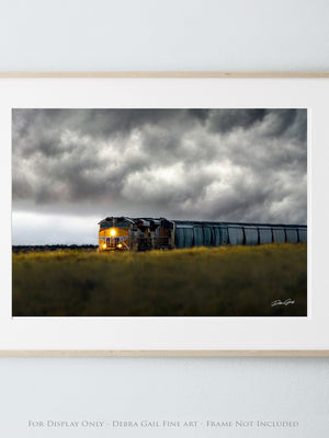Railroad wall art – train track landscape photography by Debra Gail Fine Art