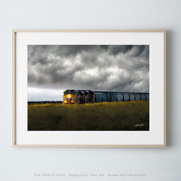 Debra Gail Fine Art Photo Print / 10x8 TRAIN INDUSTRIAL WALL ART - PLAINS DECOR