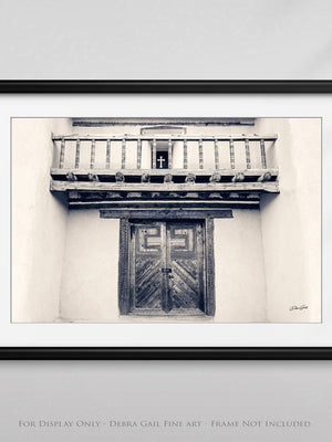 Southwest wall art canvas – vintage church door las trampas historic