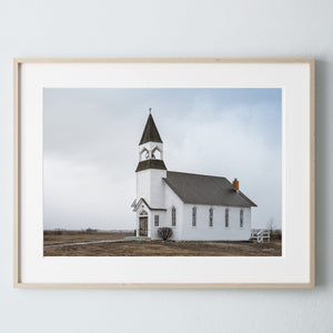 Old country church wall art – Kansas prairie fine art photography by Debra Gail Fine Art