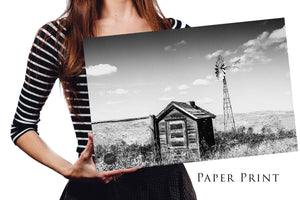 Windmill wall art – Great Plains landscape photography print by Debra Gail Fine Art
