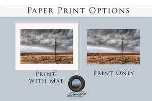 Windmill wall art – Great Plains landscape photography print by Debra Gail Fine Art