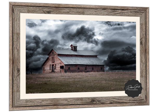 Debra Gail Fine Art Reclaimed Barnwood Framed Print / 10x8 APPROACHING STORMS - RUSTIC BARN DECOR