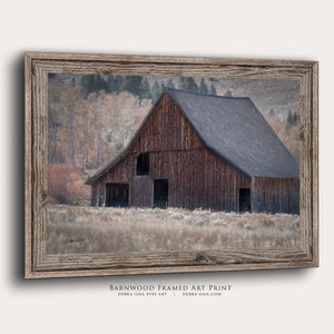 Old barn wall art – rustic prairie photography print by Debra Gail Fine Art
