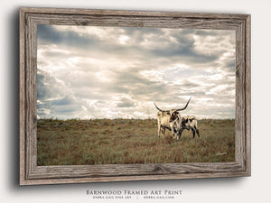 Longhorn wall decor – rustic Western fine art print by Debra Gail Fine Art