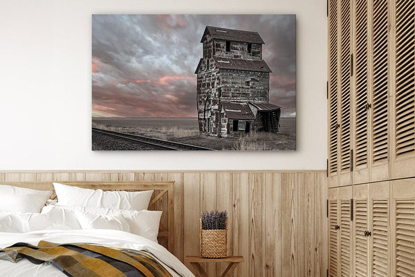 Debra Gail Fine Art RUSTIC GRAIN ELEVATOR AT SUNSET - FINE ART PHOTOGRAPHY