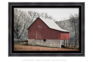 Rustic red barn wall art – Kansas prairie fine art photography by Debra Gail Fine Art