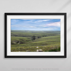 Kansas Flint Hills wall art canvas – sunrise prairie landscape photography by Debra Gail Fine Art