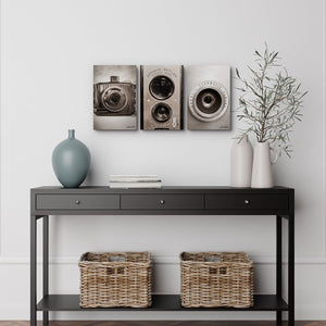 Vintage camera collection canvas fine art print Debra Gail