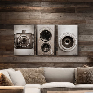 Vintage camera collection canvas fine art print Debra Gail