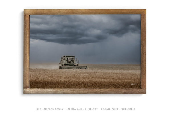 Debra Gail Fine Art Stormy Wheat Field Harvest Print | Rustic Farm Photography