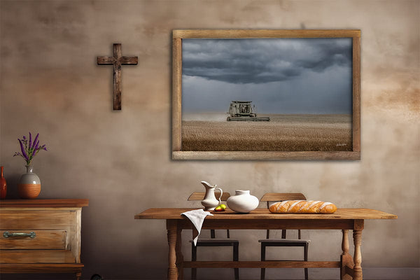 Debra Gail Fine Art Stormy Wheat Field Harvest Print | Rustic Farm Photography