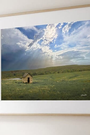 Farmhouse window wall art canvas print – rustic farmhouse architecture print by Debra Gail Fine Art