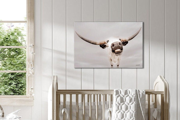 Debra Gail Fine Art Texas Longhorn Canvas Print - Farmhouse Nursery Art