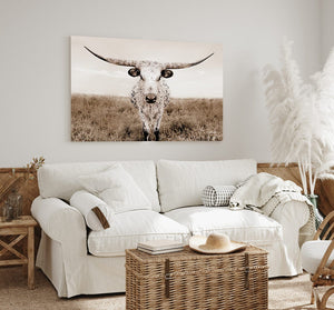 Longhorn wall decor – rustic Western fine art print by Debra Gail Fine Art