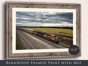 Vintage train wall art – rustic railroad fine art print by Debra Gail Fine Art