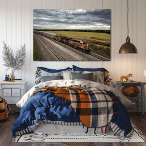 Vintage train wall art – rustic railroad fine art print by Debra Gail Fine Art