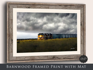 Railroad wall art – train track landscape photography by Debra Gail Fine Art