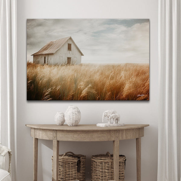 Debra Gail Fine Art VINTAGE BARN LANDSCAPE PRINT - GOLDEN FALL GRASS