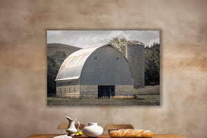 old barn wall art – rustic Kansas prairie farmhouse photography print by Debra Gail Fine Art