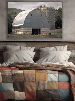 old barn wall art – rustic Kansas prairie farmhouse photography print by Debra Gail Fine Art