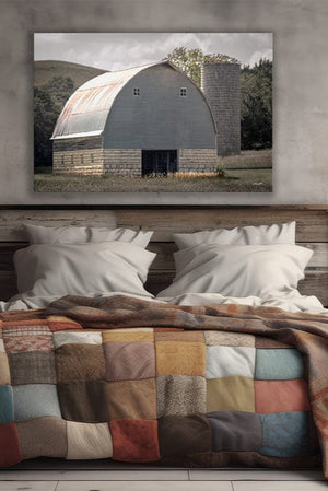 old barn wall art – rustic Kansas prairie farmhouse photography print by Debra Gail Fine Art