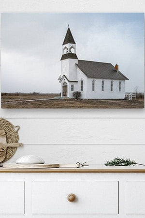 Old country church wall art – Kansas prairie fine art photography by Debra Gail Fine Art