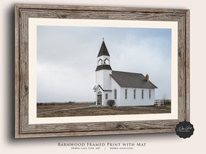 Old country church wall art – Kansas prairie fine art photography by Debra Gail Fine Art