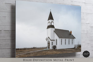 Old country church wall art – Kansas prairie fine art photography by Debra Gail Fine Art
