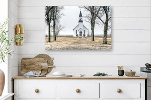 Old country church wall art – Kansas prairie fine art photography by Debra Gail Fine Art