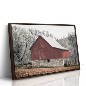 Rustic red barn wall art – Kansas prairie fine art photography by Debra Gail Fine Art
