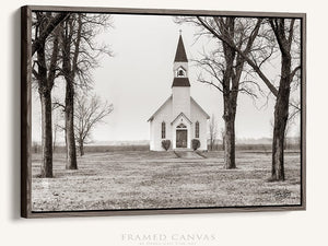 Old country church wall art – Kansas prairie fine art photography by Debra Gail Fine Art