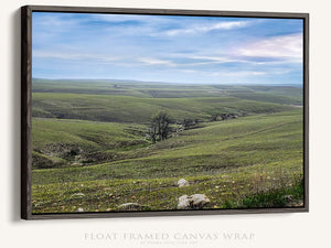 Kansas Flint Hills wall art canvas – sunrise prairie landscape photography by Debra Gail Fine Art