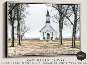 Old country church wall art – Kansas prairie fine art photography by Debra Gail Fine Art