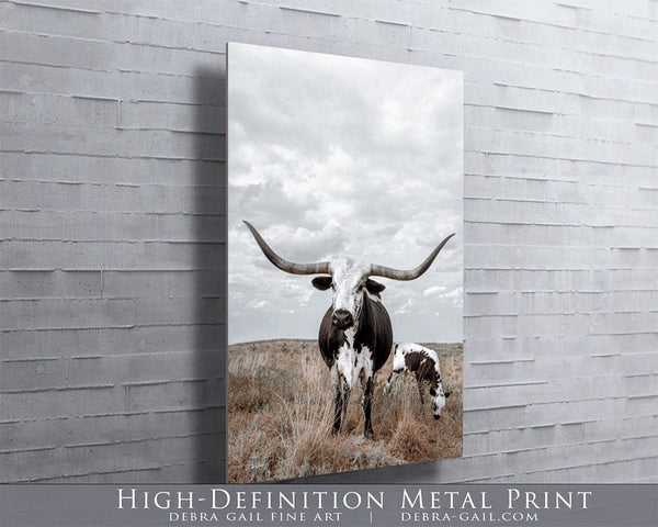 Debra Gail Fine Art Western Home Wall Decor - Longhorn Cow and Calf Canvas