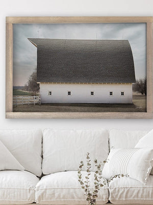 Rustic white barn wall art – Kansas prairie fine art photography by Debra Gail Fine Art
