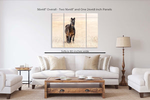 Horse Triptych oversized horse wall art extra large canvas set