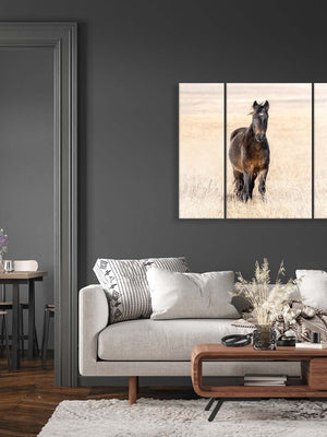 Horse Triptych oversized horse wall art extra large canvas set