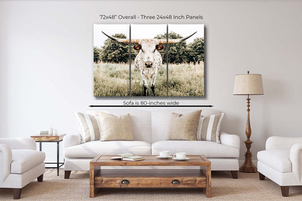 Debra Gail Fine Art XL LONGHORN CANVAS - MULTI PANEL SET