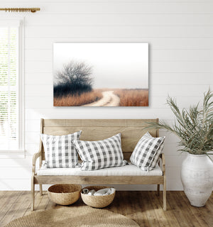 Foggy Flint Hills Dirt Road – Kansas Prairie Landscape