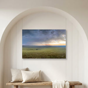 Kansas Flint Hills Storm Wall Art | Prairie Landscape Canvas