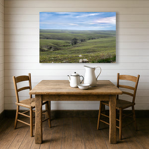 Kansas Flint Hills wall art canvas – sunrise prairie landscape photography by Debra Gail Fine Art
