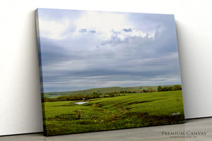 Flint Hills Art - Kansas Landscape Print | Rustic Farmhouse Wall Decor Canvas